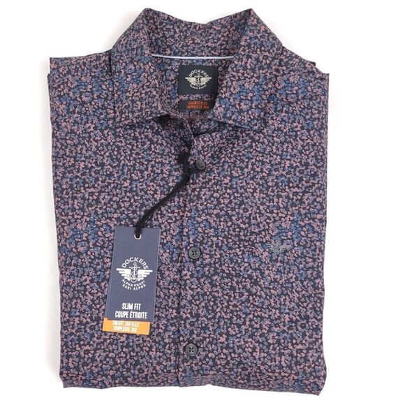 NWT Dockers Smart 360 Flex Slim Fit Long Sleeve Button Down Shirt Mens Small - Picture 10 of 12